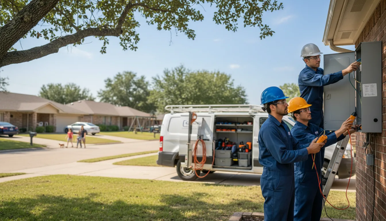 Certified electrician providing emergency electrical services in Grandview, TX